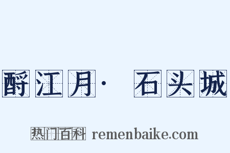 酹江月·石头城是什么意思的图片